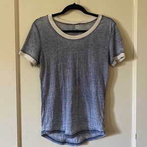 Grey & White Trim Tee